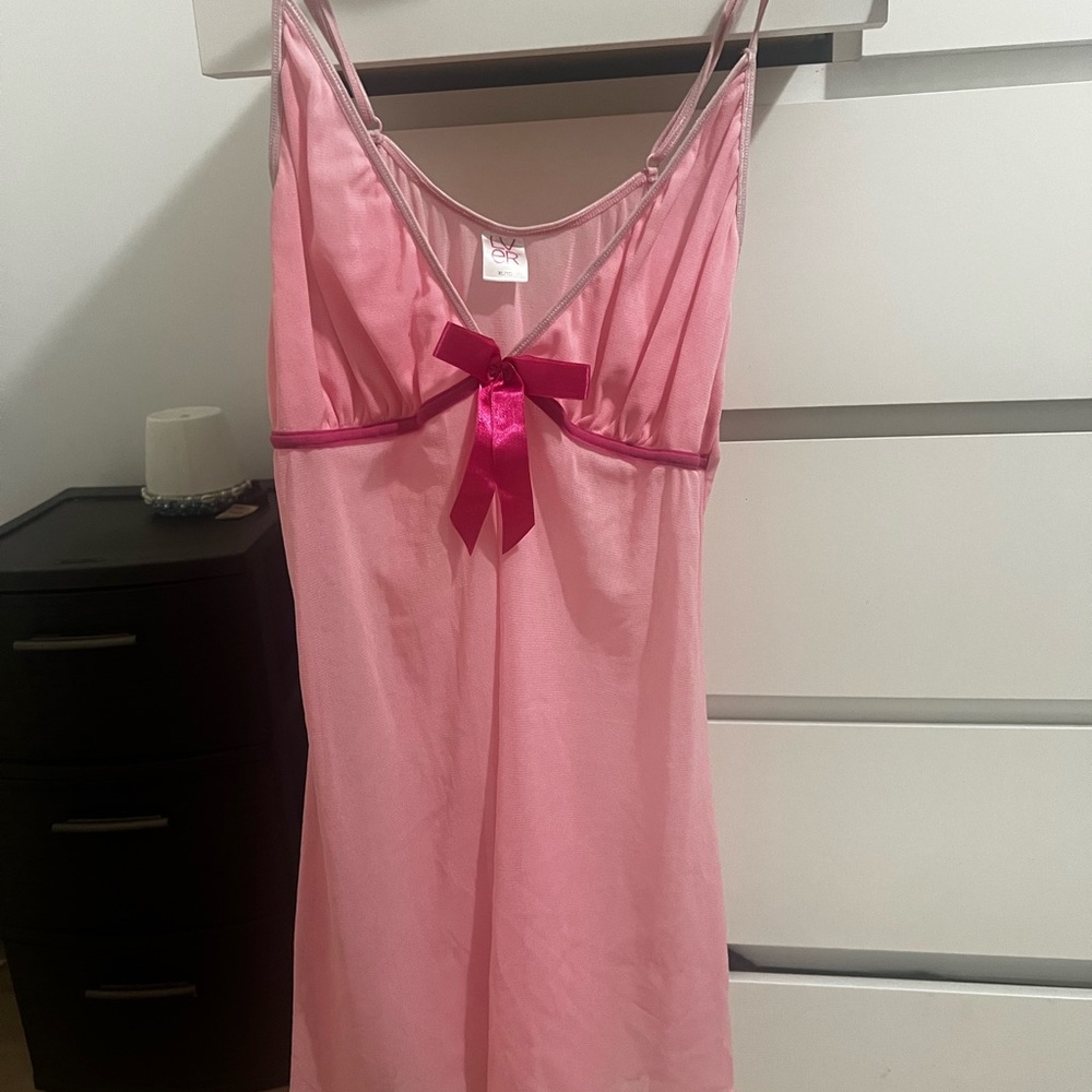 Y2K Pink Babydoll with Spaghetti Straps
